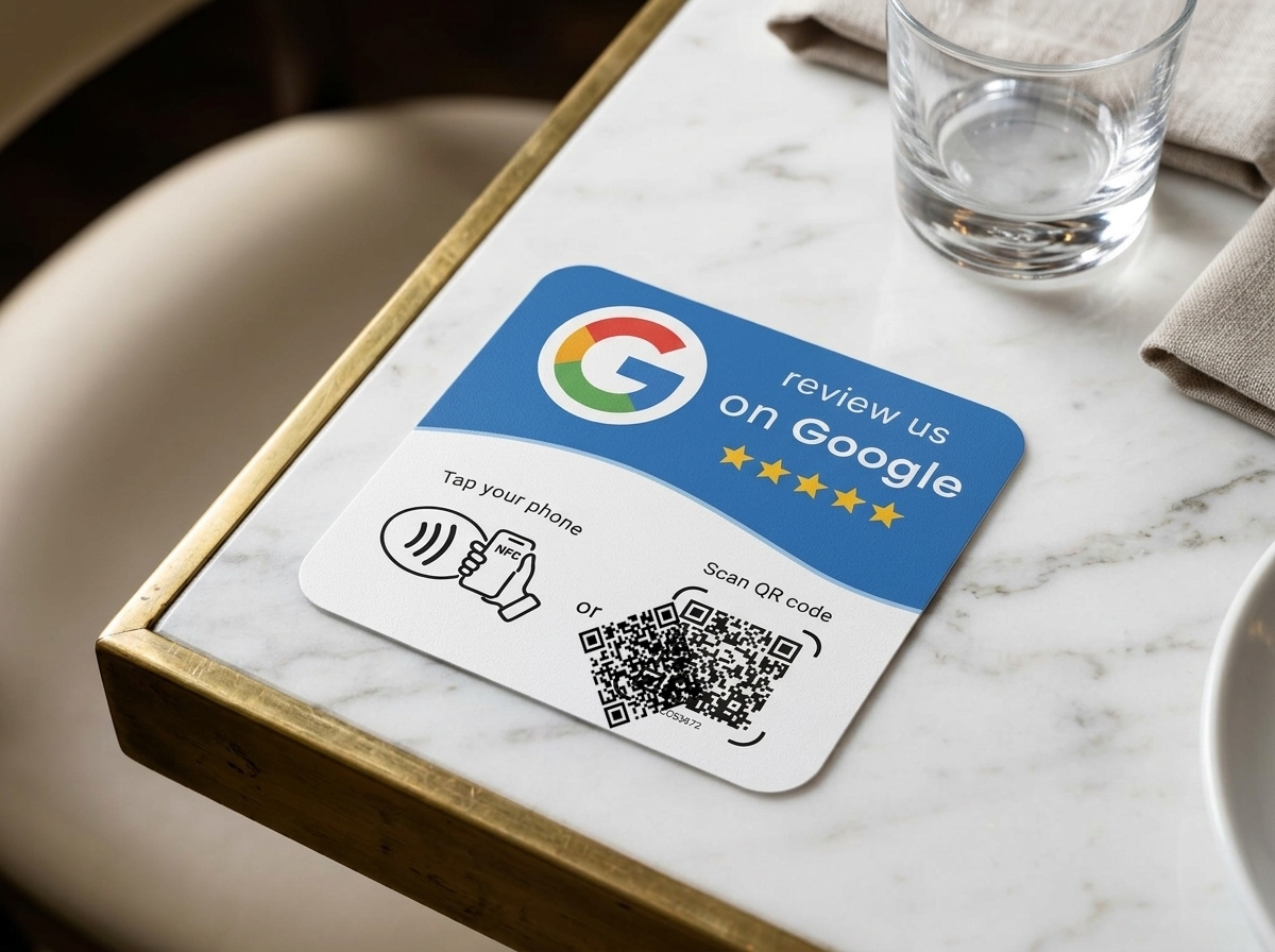 Google Review Sticker — Blue